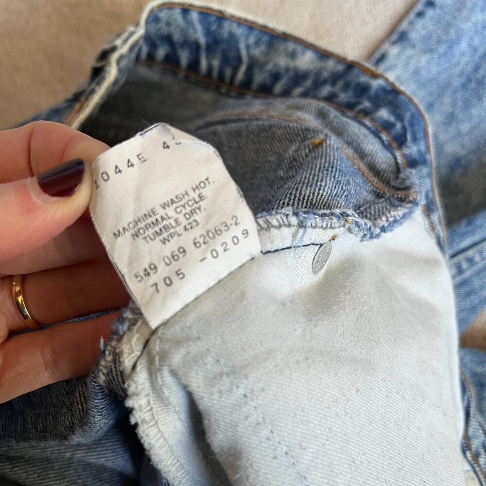 Vintage Levi's 505 Orange Tab Student Fit Acid Wash Jeans, W28 L31.5 - Picture 12 of 13